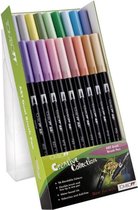 TOMBOW Dual Brush Pen ABT, 18-colours-set, pastels colours