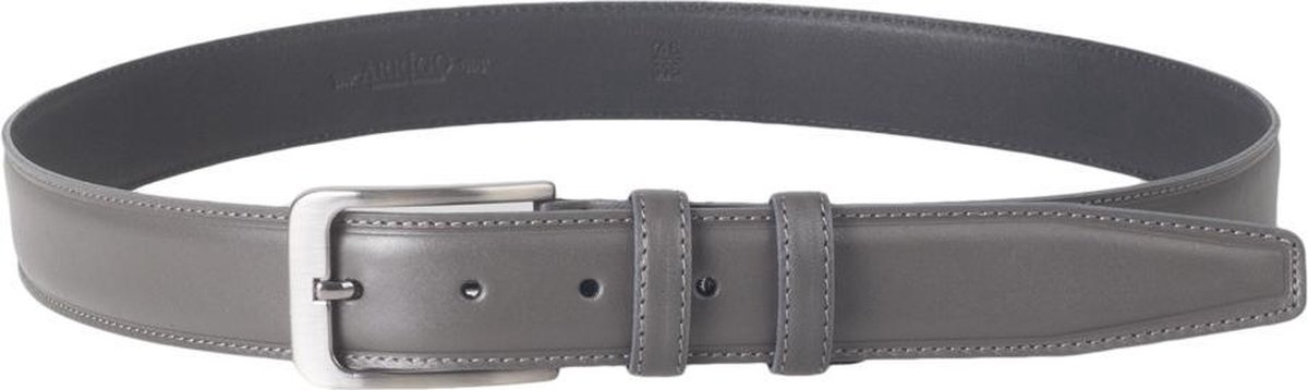 Riem heren - Grijs Leer - Riem Dames - 3.5 cm Breed - Grijs - Totale Riem Lengte 115 cm (Taillemaat tot 95 cm)