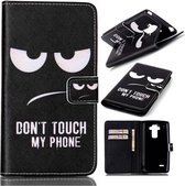 iCarer Dont touch my phone wallet case hoesje LG G4