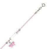 Orphelia Kinderarmband - 14+2 Cm Roze Vlinder Sterling Zilver 925 Za-1933