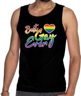 Gay pride best gay ever tanktop/mouwloos shirt - zwart homo tanktop heren - gaypride XL