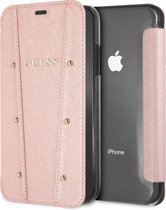iPhone XR hoesje - Guess - Rose goud - Kunstleer