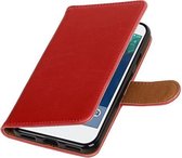 Rood Pull-Up PU booktype wallet cover hoesje voor Google Pixel