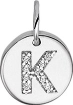 The Jewelry Collection Bedel Letter K Zirkonia - Zilver