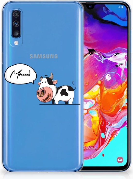 Samsung Galaxy A70 Telefoonhoesje met Naam Cow