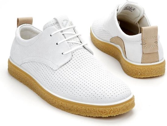 Ecco Dames Veterschoenen - Wit - Maat 40 | bol.com
