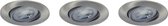 Prolight inbouwspots - set 3 stuks - LED geintegreerd - 3x4,5W - rond - kantelbaar - nikkel