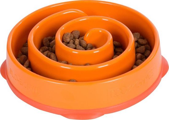 Slo Bowl Fun Feeder Voerbak - S - Oranje - Ø 20 cm