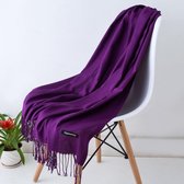 Sjaal Dames Paars - Zachte omslagdoek - 200*65cm