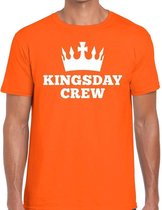 Oranje Kingsday crew t- shirt - Shirt voor heren - Koningsdag kleding L
