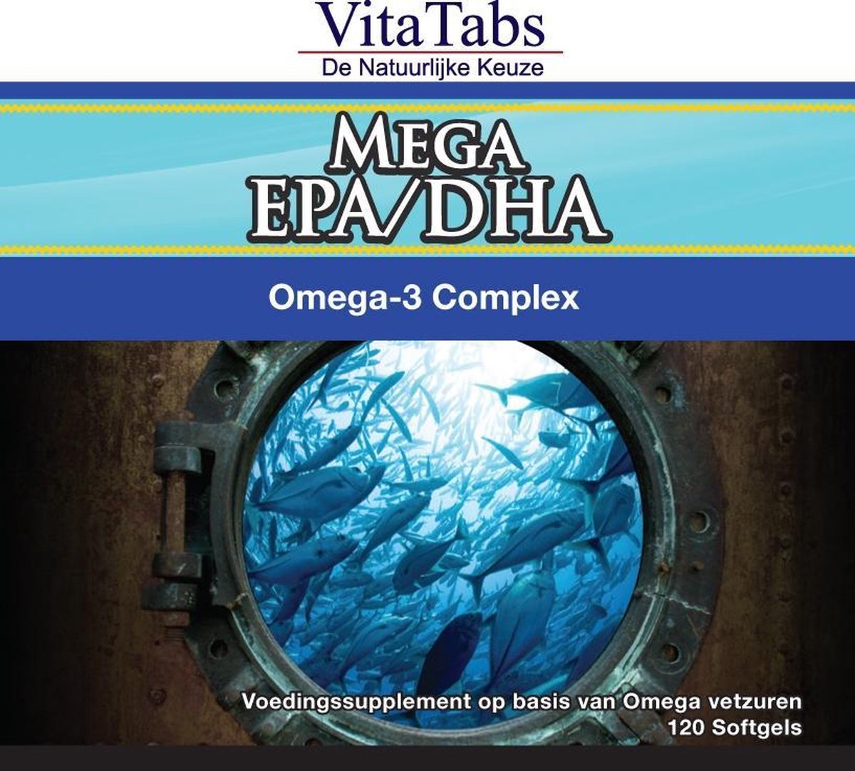 Goedkoopste VitaTabs Mega EPA-DHA - Krachtig Omega 3 Complex - 120 softgels - Visolie - Voedingssupplement