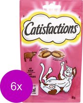 Catisfactions Kattensnoepjes 60 g - Kattensnack - 6 x Rund