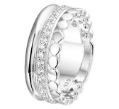 The Jewelry Collection Ring Zirkonia - Zilver