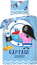 Peppa Pig Captain George - Dekbedovertrek - Eenpersoons - 140 x 200 cm - Blauw