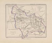 Historische kaart, plattegrond van gemeente Tietjerksteradeel in Friesland uit 1867 door Kuyper van Kaartcadeau.com