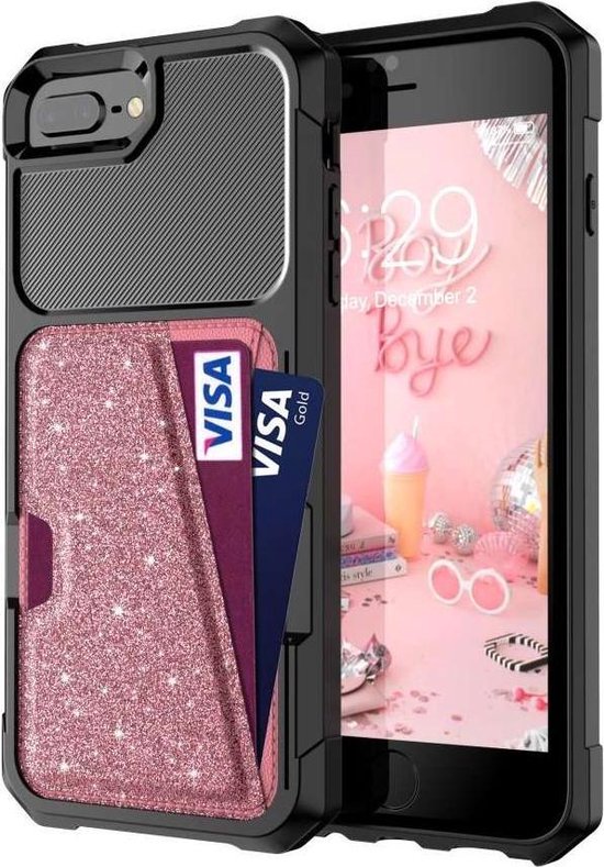 Card Holder Hybrid Case voor de Apple iPhone 8 / 7 / 6S / 6
