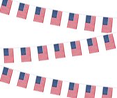 Vlaggenlijn Amerikaanse Vlag - Slinger Lijn - USA Flags - 10 Meter