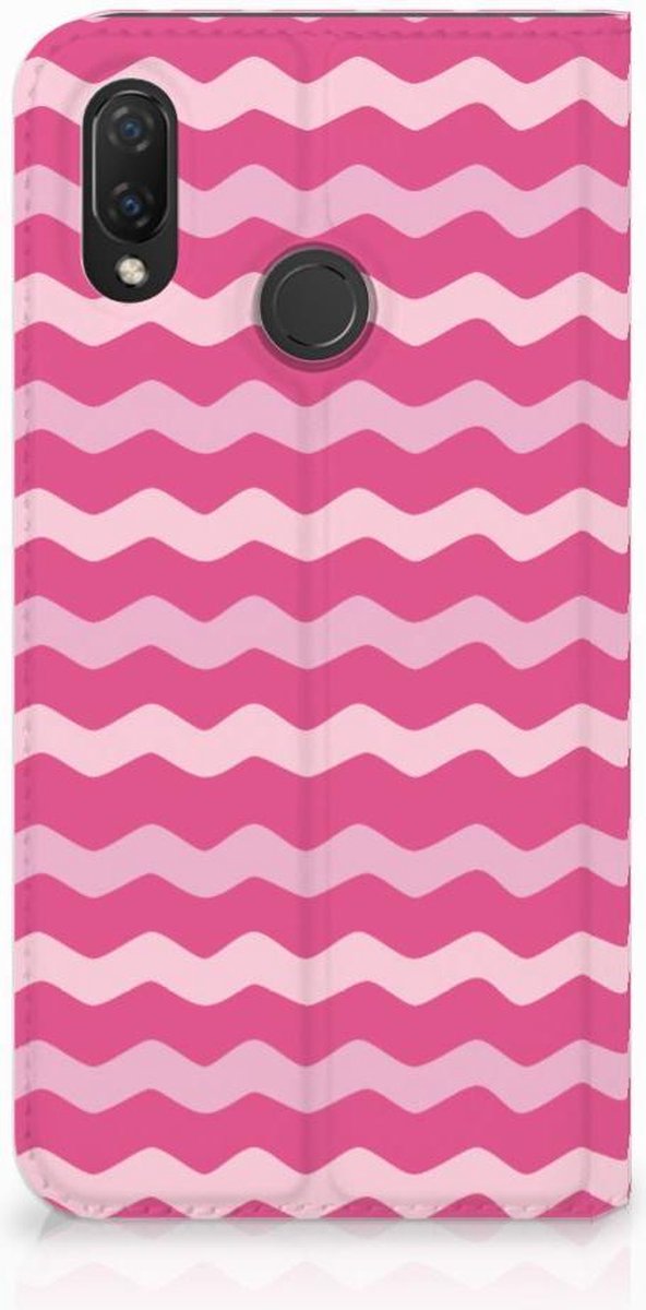 Huawei P Smart Plus Hoesje met Magneet Waves Pink