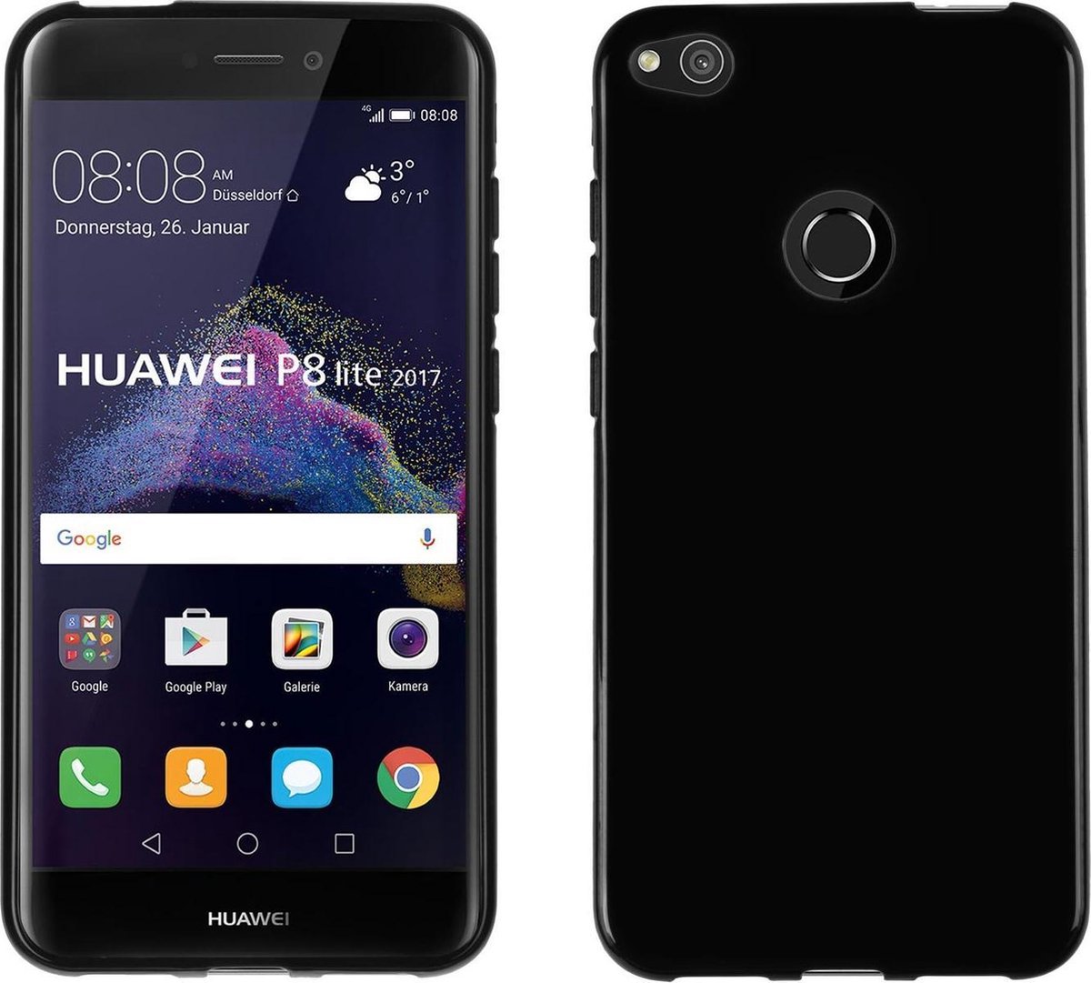 Huawei P8 Lite 2017 Zwart TPU Siliconen smartphone cover | bol.com