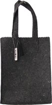 MYOMY My Paper Bag Long Handle Felt Black Fashion – Shopper – Zwart