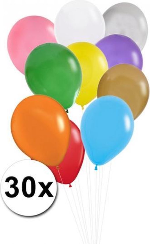 Gekleurde ballonnen 30 stuks