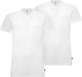 Levi's - T-Shirt V-Hals Wit 2-Pack - S - Slim-fit