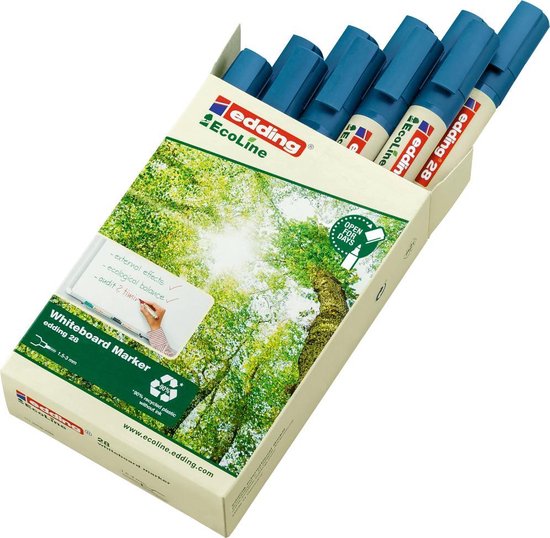 EcoLine whiteboard markers | edding | recycled materiaal