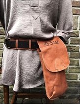 Leren heuptas Boot-Bag JM01 Cognac