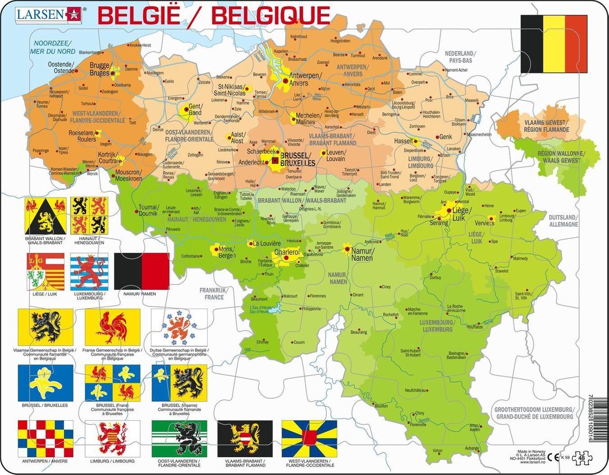 kaart belgie bol.| Puzzel Maxi Kaart   België   48 stukjes