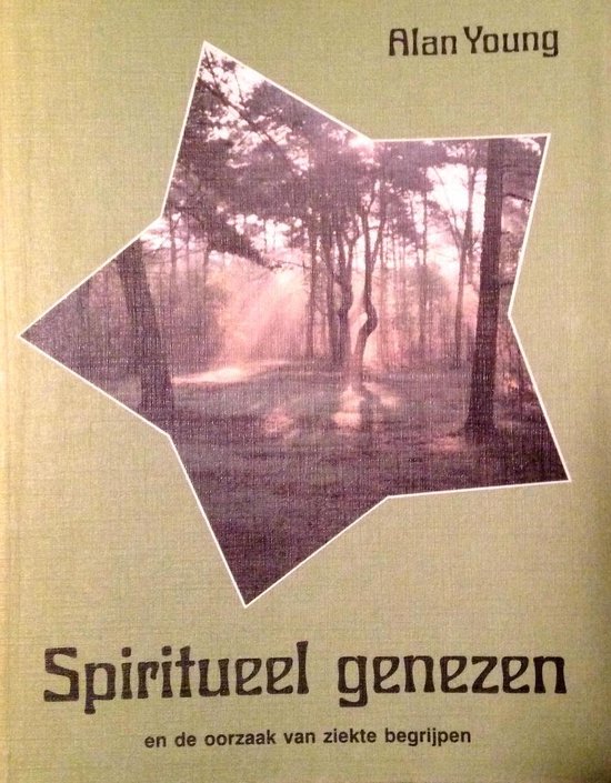 Boekomslag 'Spiritueel genezen' met een ster die een mistig boslandschap toont.