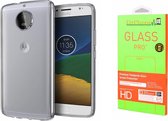 DrPhone TPU Hoesje - Transparant Ultra Dun Premium Soft-Gel Case + DrPhone Moto G5s Glas - Geschikt voor Moto G5s
