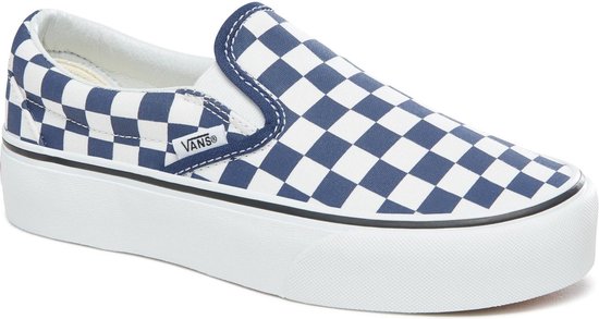 Vans Classic Slip-On Sneakers - Maat 39 - Vrouwen - blauw/wit | bol.com