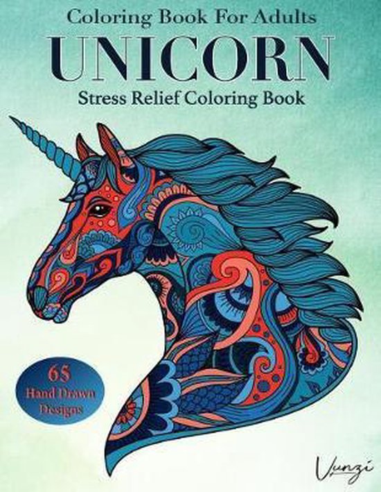 Unicorn Coloring Book For Adults, Vunzi Press | 9781072363606 | Boeken ...