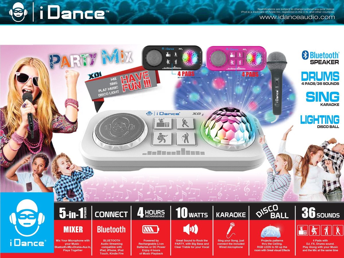 iDance Party Box Karaoke mixer: roze 