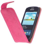 BestCases Pink Kreukelleer Flipcase Samsung Galaxy Core i8260