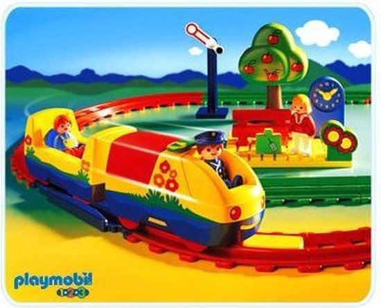 Playmobil 1.2.3. Train avec passagers et circuit 70179