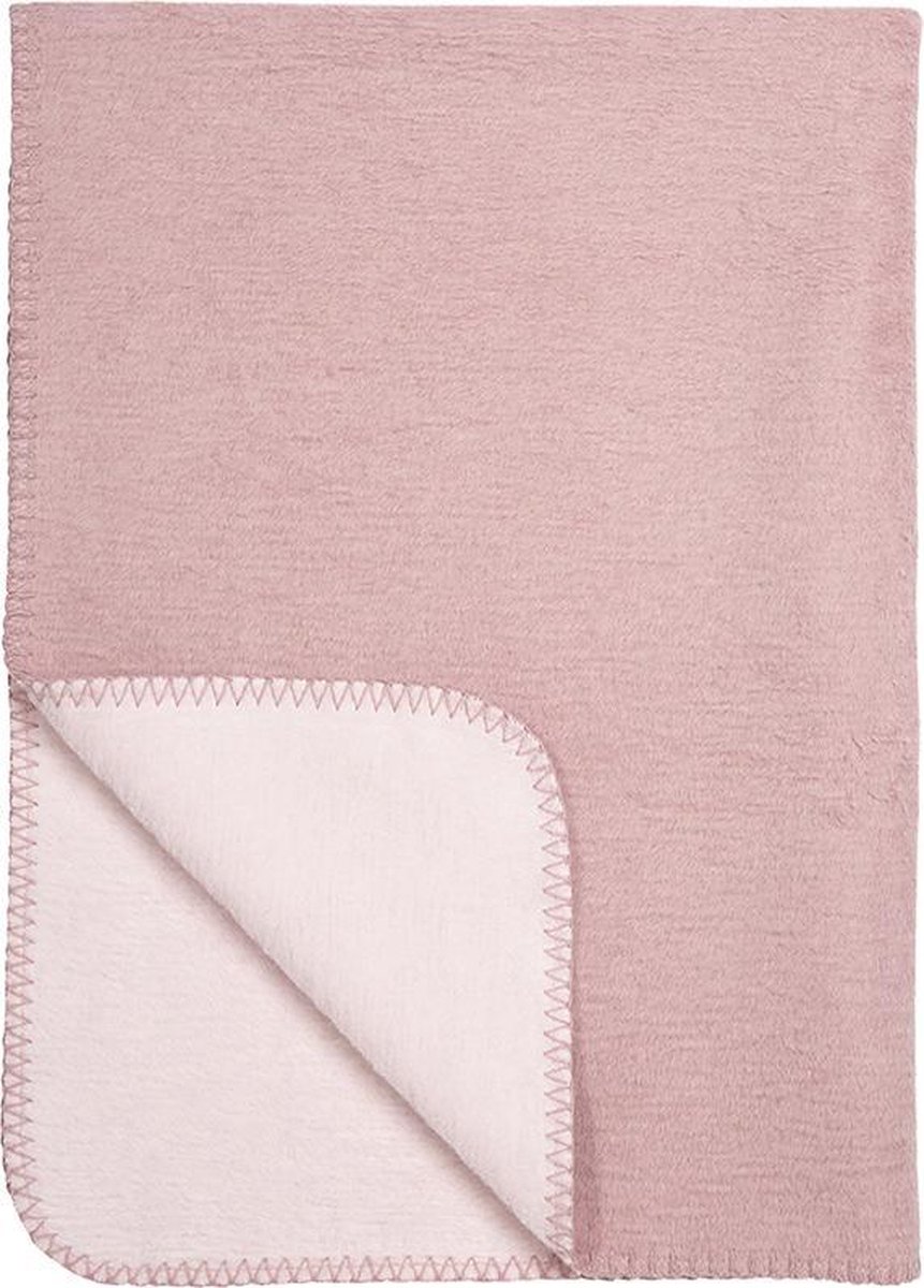 Meyco Double Face ledikantdeken - 100x150 cm - Oudroze Meyco Double Face ledikantdeken - 100x150 cm - Oudroze