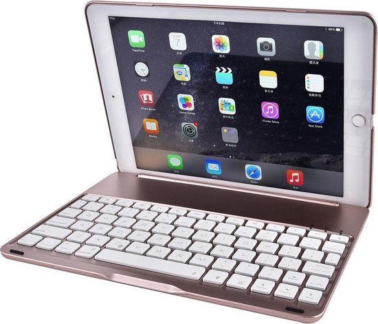 Shop4 - iPad Pro 9.7 (2016) Toetsenbord Hoes - Bluetooth Keyboard Cover Roze - Shop4