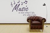 Muursticker - Music - 50x85 - Zwart