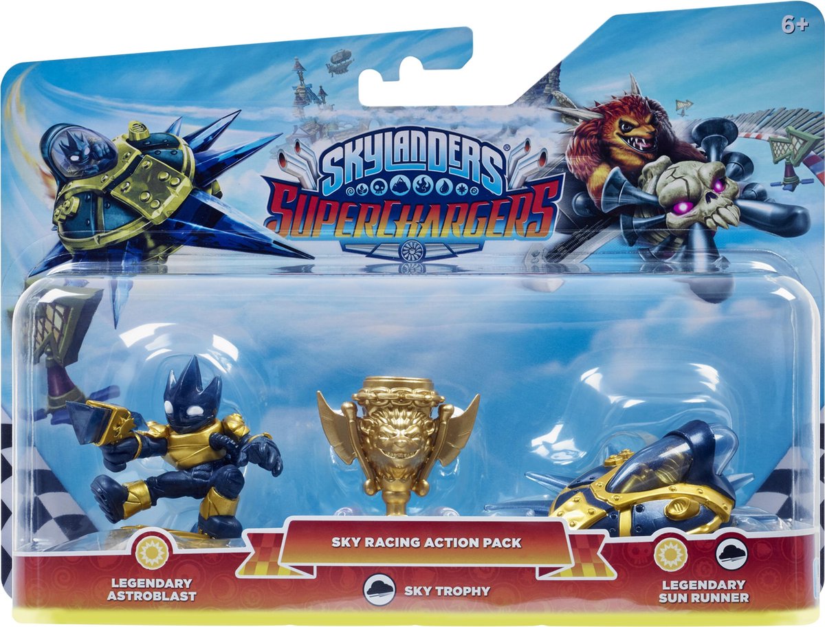 Skylanders Super Chargers: Sky Racing Action Pack Legendary Astroblast, Sky Trophy, Legendary Sun Runner