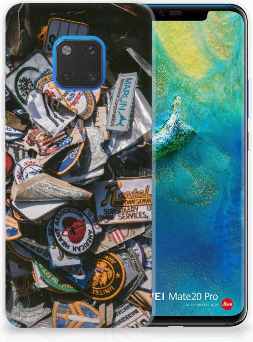 Huawei Mate 20 Pro Siliconen Hoesje met foto Badges