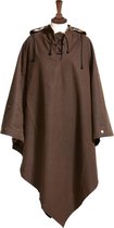 MGO Leisure Wear Wax Regenponcho Unisex - Bruin - One Size