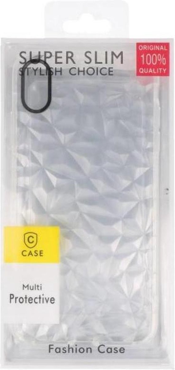 Transparant Geometric Style Siliconen Hoesje voor de iPhone XS Max