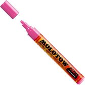 Molotow ONE4ALL 4mm Acryl Marker - Fluoriserend Roze - Geschikt voor vele oppervlaktes zoals canvas, hout, steen, keramiek, plastic, glas, papier, leer...