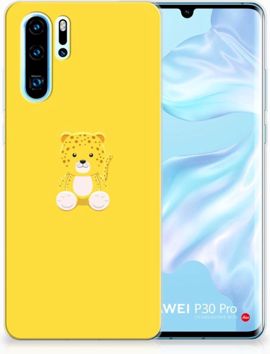 Huawei P30 Pro Telefoonhoesje met Naam Baby Leopard