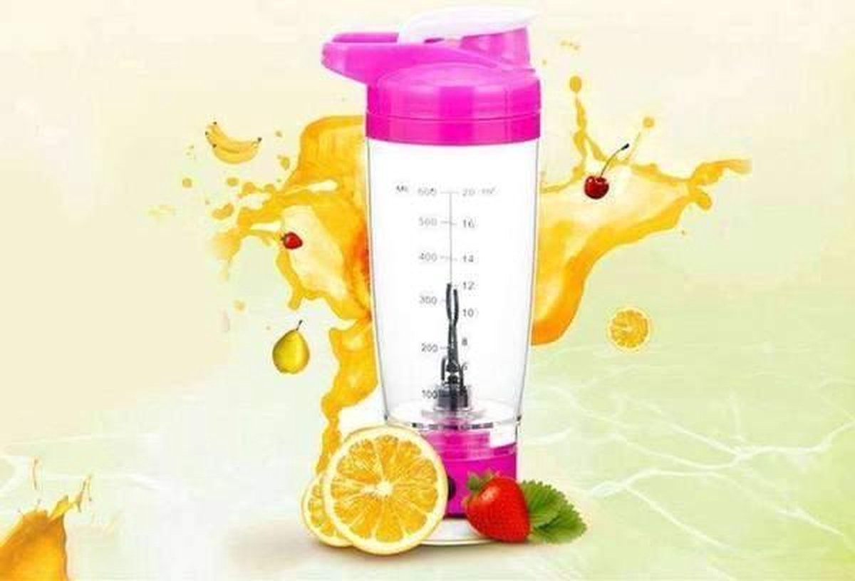 Shaker Ingebouwde Mixer Fitness Fles Elektrisch Roze Vortex