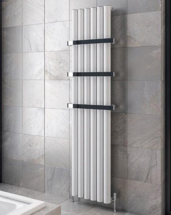 Design radiator verticaal aluminium mat wit 180x34,5cm1685 watt- Eastbrook  Burford | bol.com