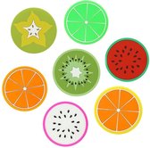 LifeGoods Fruit Onderzetters – Set van 7 – Originele Onderzetter