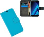 Turquoise Effen Wallet Bookcase Hoesje Samsung Galaxy C5 Pro