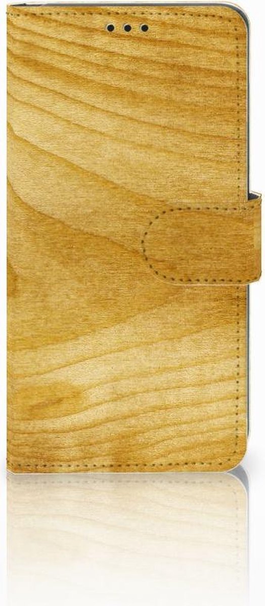 Samsung Galaxy S10 Book Style Case Licht Hout
